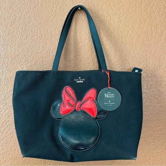 Kate Spade Minnie Mouse Red Bow Francis Canvas Tote Purse - Picture 2 of 13